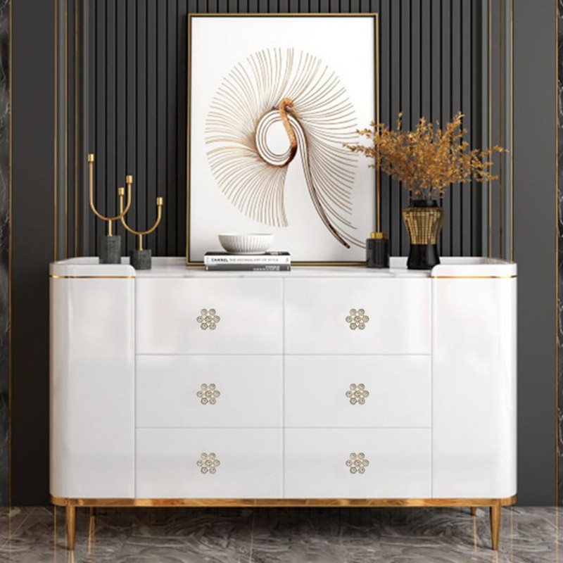 Sutfmwe Crystal Drawer Knobs, Rhinestone Cabinet Knobs, Crystal Rhinestone Decorative