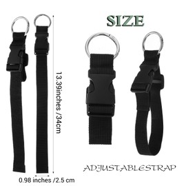 2 PCS Add a Luggage Straps for Suitcases, Adjustable Suitcase Belt Straps, Jacket Holder Backpack Travel Attachment Accessories for Connecting Luggage Easy to Carry Your Extra Bags (Black)