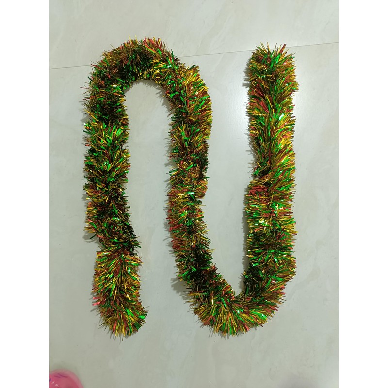 EliteKoopers 1.8m Tinsel Chunky Garland for Christmas Tree Wall Hanging