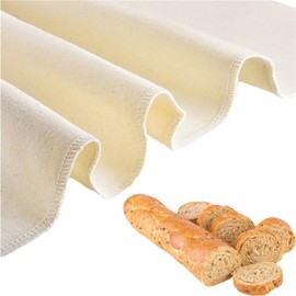 2pcs Proofing Cloth for Bread Baking 14x18 Inches 100% Natural Cotton Reusable Bread Proofing Cloth Thick Baking Bread Cloth for Dough, Baguettes, Loaves, Pastry, Homemade Bread.