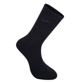 Bulusorganic Crew Socks, 3 Pair of 100% Organic Terry Cotton Socks, Compression for a Secure Fit, Reinforced Toe and Heel (US, Numeric, 6, 8, Regular, Regular, Black)