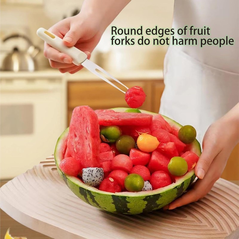 JAONLD 3-in-1 Stainless Steel Fruit Slicer, Melon Cutter, Fast Watermelon