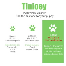 Paw Cleaner for Large Dogs with 3 Towels & Bath Brush, Muddy Foot Washer for Pets (Green)