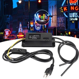 Flexible Neon Light Transformer, Black Electronic Transformer Board Ground 110V AC 50Hz/60Hz 0.8A and Moisture-Proof Abs