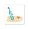 CafePress Message in Bottle Sticker Square Bumper Sticker Car Decal