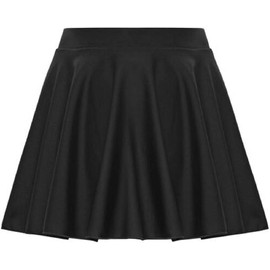 ANZEE Girls Black Circular Kids Skirt for Ballet Dance Skating TAP Jazz Gymnastics Tutu Ages (Black 5-6)