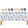 ASIMAO 48 Pcs Blue Paw Cupcake Toppers for Baby Shower,