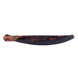 Wardani 12 Cm Twisted Lace 2 tone Long acetate french Barrette Clip, handmade in France Dentelle (Orange)