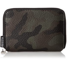 [レジスタ] 財布 メンズ 二つ折り BOX型小銭入れ ラウンドファスナー ミニウォレット サフィアーノ 迷彩 One Size