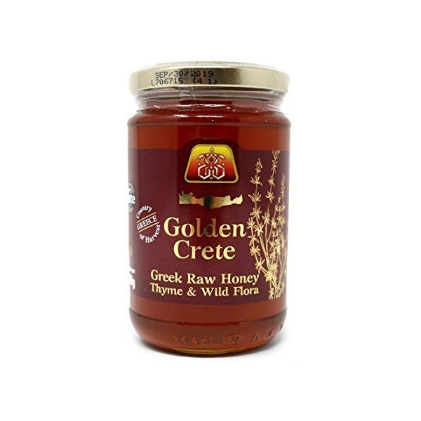 Greek Traditional Golden Thyme Honey From Crete - 450g