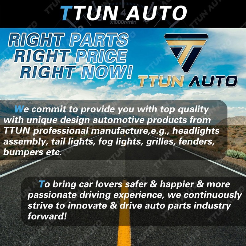 TTUN AUTO Compatible with 2017-2018 Hyundai Elantra Tail Light Outer