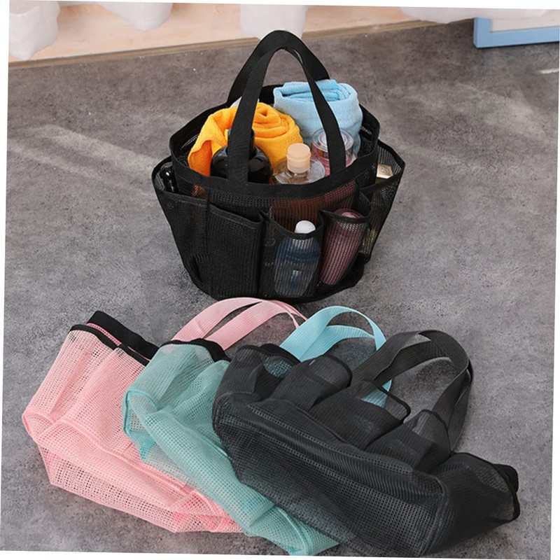 CHILDWEET Multi-pocket Beach Tote Bag for Travel Versatile Mesh Storage