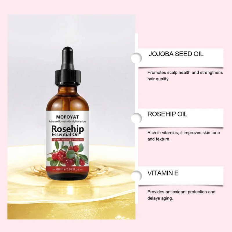 Mopoyat Aceite De For El Crecimiento Del Cabello Con 3pcs
