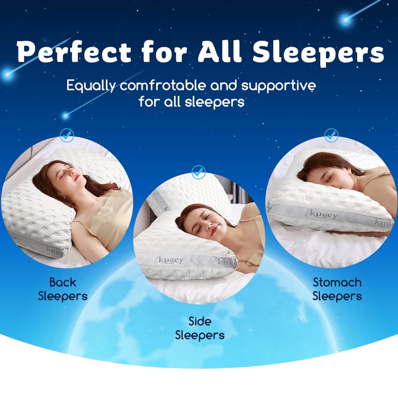 Luxury Cooling Side Sleeper Pillow for Neck and Shoulder Pain,