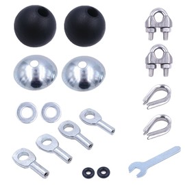 J Bryant Gym Machine Accessories for 5mm Cable Ball Stopper Interface Port Components Fitness Equipment Wire Rope Port Joint Replacement Parts for Home Gym Machine Use