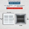 Fits 12x12 Duct Opening 1 Way Fixed Curved Blade Air