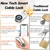 Fingerprint Cable Lock, eLinkSmart Fridge Locks with Bluetooth APP Control,