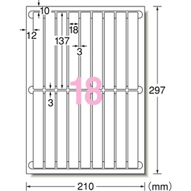 A-One 31179 Label Stickers 18 Stickers x 10 Sheets, Clean Peeling, Rounded Corners