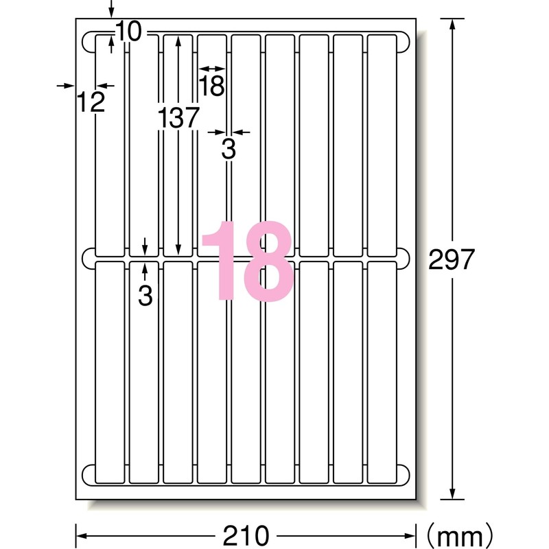 A-One 31179 Label Stickers 18 Stickers x 10 Sheets, Clean