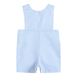 Lil cactus Light Blue Gingham Jon Jons Shortall, 12-18 Months