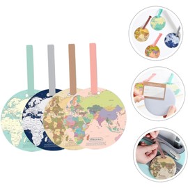 JCBCKJ 4 Sets Suitcase Tags Identifiers for Luggage, Waterproof Secure Luggage Tags, Signs Suitable for Travel, Sightseeing, Business Trips, Boarding, Cruise Ship Luggage