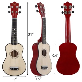 Segawe 21'' Soprano Ukulele Beginners Kit w/ Digital Tuner Pick String All in One Kit