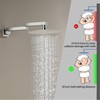 18.5 Inches Straight Extended Pivoting Shower Arm With Flange, Rain