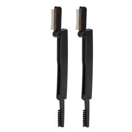 ZJchao Peine para Cejas Plegable, 2 Uds Dientes de Metal Portátiles Doble Cabezal Plegable Cepillo de Aseo para Cejas de Doble Cara