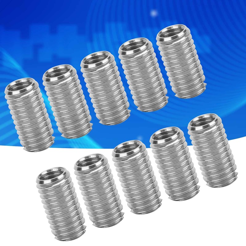 Thread Inserts, 10 Pcs Thread Reducer M8 to M6, Threaded
