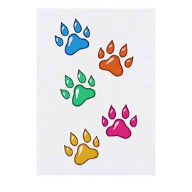 'Dog Paw' Temporary Tattoo - Water Resistant, Skin-Safe, Non-Toxic Transfer (TO00034328)