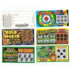 JA-RU Fake Lottery Ticket Scratch Tickets (5 Tickets / 1 Pack) Pranking Toys...