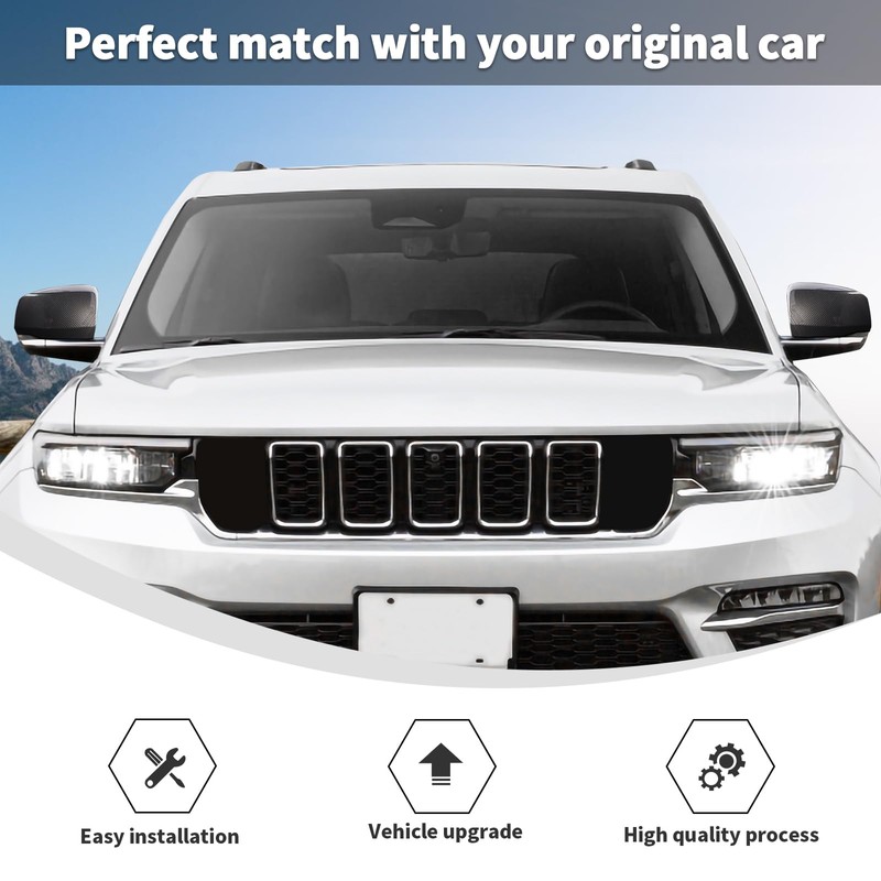 Linskip Driver and Passenger Side Mirror Covers Compatible with Jeep