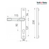 KOTARBAU® Pair of Handles 92 mm with Long Plate Black