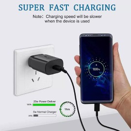 Universal 25W Super Fast Charger Kit for TCL 30 XE 5G Wall Charger & Type C Cable