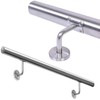 2 x Stainless Steel Handrail Carrier, Polished Handrail Holder for