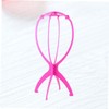 SAFIGLE 1Pc Folding Wig Stand Red Plastic Wig Hanger for