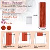Waligoy Burnt Orange Cheesecloth Table Runner 2 Pack 35" Boho