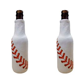 Daisy Lane Baseball Coach Gift Idea for Men, Baseball Lover Present, Beer Holder Sleeve- Set of 2 (Baseball Bottle Coolers)