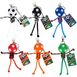Kauai Sun 6-Piece Soccer Handmade Keychain Set