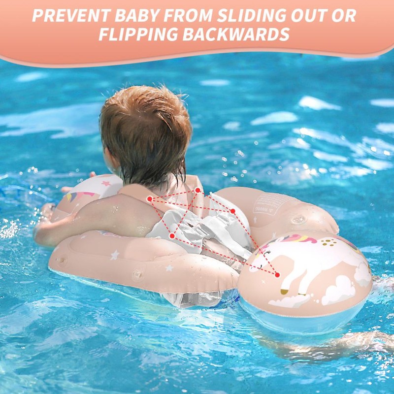 Baby Swimming Float Cartoon Pony Inflatable Baby Pool Float Ring
