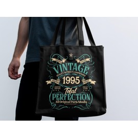 DCG PRINTWEAR 30th Birthday Canvas Tote – “30 Today” Novelty Gift for Men & Women Born in 1995 | Reusable Party Favor, Grocery, Beach & Book Bag | Keepsake