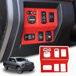LLKUANG Car Headlight Switch Button Frame Control Panel Decoration Cover for Toyota Tundra 2014-2021Modification Accessories ABS Plastic