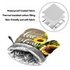 Sunflower Oven Mitts and Pot Holders 4pcs Set Wood Board