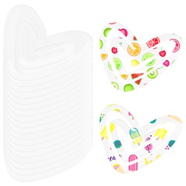 libfrnt 20 Pack Sublimation Paper Clips 3.1 x 2.7 inch Acrylic Heart Shape Blank Paperclip Mockup Sublimation Jumbo Paper Clips for Heat Transfer DIY Office Classroom Supplies