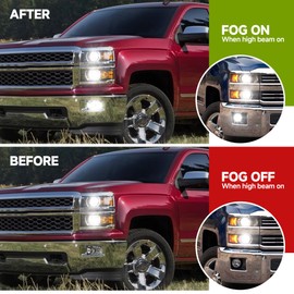 All Lights Mod 6 High Mod for 2015-2023 Chevy Tahoe Silverado 1500 Equinox Suburban, GMC Yukon Sierra 2500HD Terrain Buick Envision Fog Low Beams on with High Beams All The Headlights on Module
