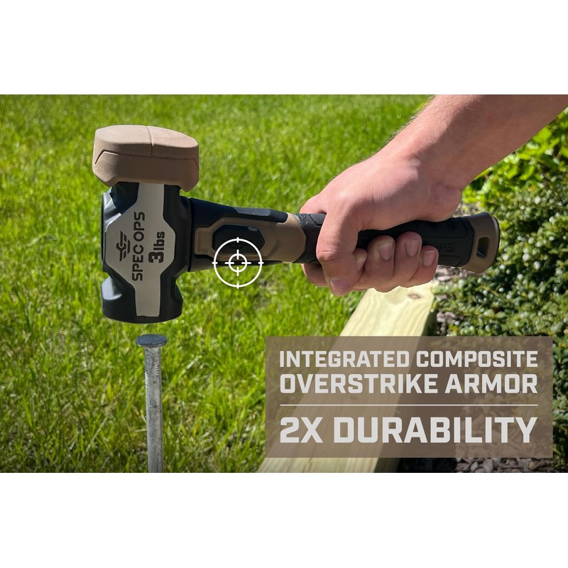 Spec Ops Tools Drilling Hammer, 3 lbs Sledge hammer with