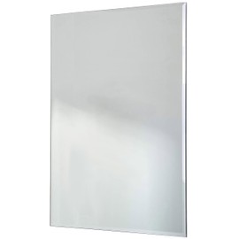 Red Co. 14" x 18" Large Decorative Frameless Beveled Edge Wall Hanging Mirror, Rectangular