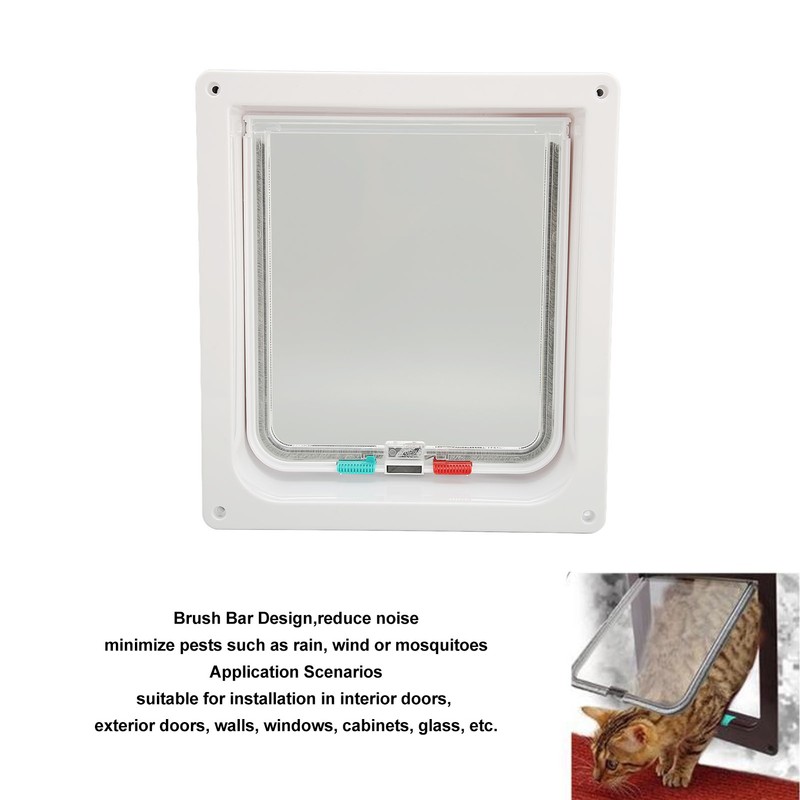 Cat Flap Door Controllable Access Reduce Noise Windproof Universal Interior
