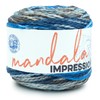 Lion Brand Yarn Mandala Impressions, Bulky Yarn, Lakeside, 1 Pack