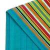 COTTON CRAFT 12 Pack Salsa Stripe Multi-Color Kitchen Towels 16x28